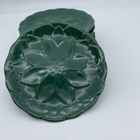 Dansk Kitchen Dansk Green Leaf Salad Plates Set Of 8 Vintage Poshmark